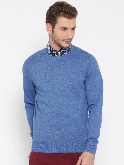 

Tommy Hilfiger Men Blue Solid Sweater