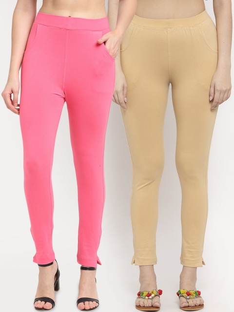 

TAG 7 Women Pack Of 2 Leggings, Pink