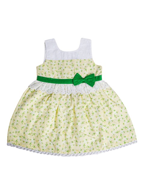 

Enfance Yellow & Green Floral A-Line Dress