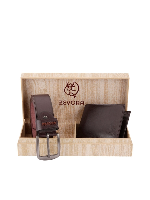 

ZEVORA Men Brown & Black Accessory Gift Set