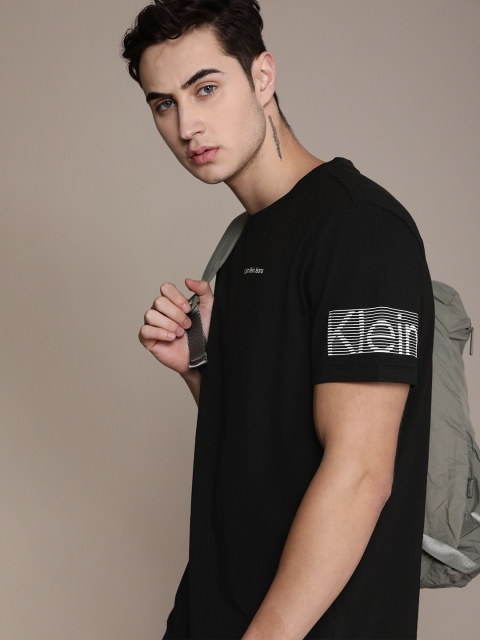 

Calvin Klein Jeans Men Black Typography Printed T-shirt
