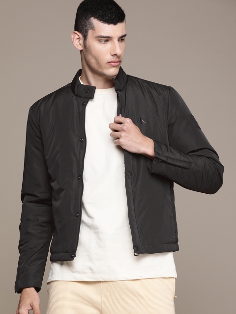 

Calvin Klein Jeans Men Black Solid Lightweight Cropped Tailored Jacket