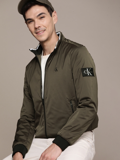 

Calvin Klein Jeans Men Olive Green HARRINGTON Padded Jacket