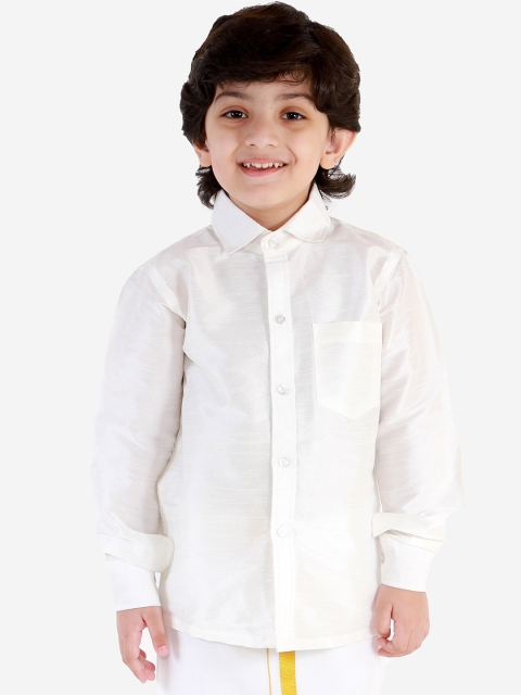 

VASTRAMAY Boys White Ethnic Shirt