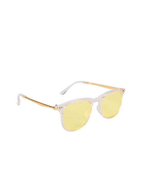 

NuVew Unisex Yellow Lens & Gold-Toned Wayfarer Sunglasses - 16179-29-NW-25237-Yellow