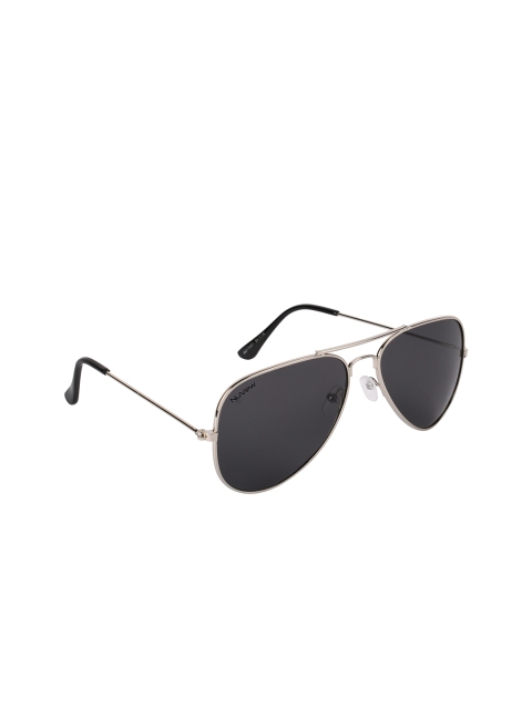 

NuVew Unisex Black Lens & Steel-Toned Aviator Sunglasses - 16147-29-NW-1001-Black
