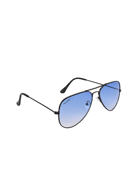 

NuVew Unisex Blue Lens & Black Aviator Sunglasses - 16148-29-NW-1001-Blue