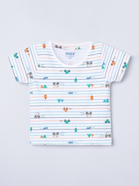 

max Boys Multicoloured Striped T-shirt, Multi