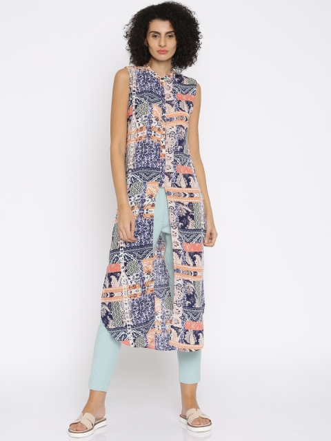 

Noi Women Multicoloured Printed Shirt Style Top, Multi