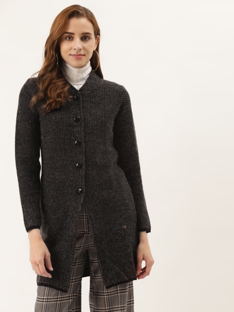 

Duke Women Charcoal Woolen Cardigan