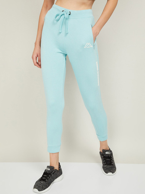 

Kappa Women Blue Solid Cotton Joggers