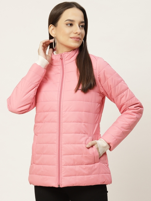 

Duke Women Pink Solid Padded Jacket