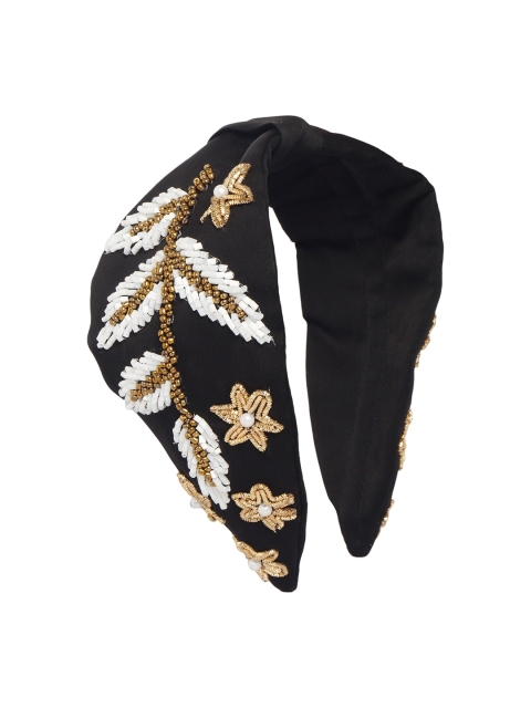 

Bella Moda Women Black & White Embellished Hairband