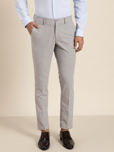 

INVICTUS Men Grey Slim Fit Formal Trousers