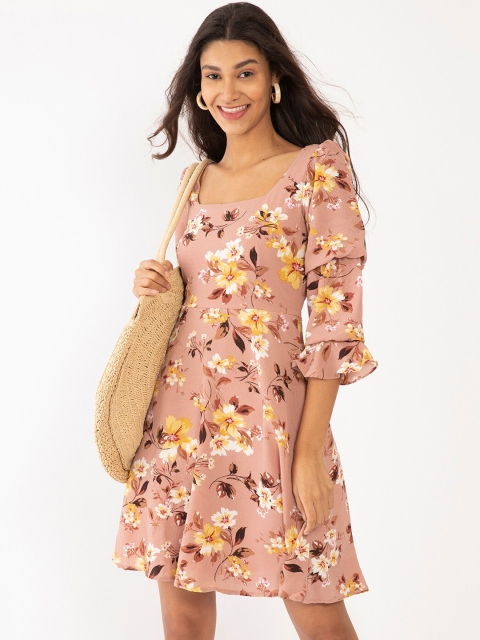 

Zink London Pink Floral Midi Dress