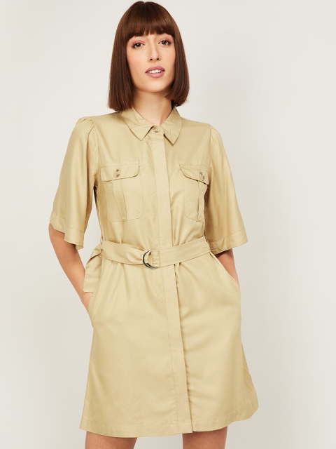 

Ginger by Lifestyle Khaki Shirt Dress