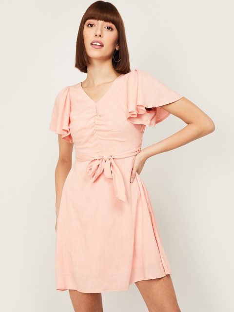 

Ginger by Lifestyle Peach-Coloured Dress