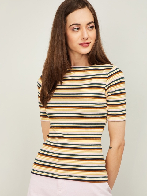 

Ginger by Lifestyle Multicoloured Striped Regular Top, Multi