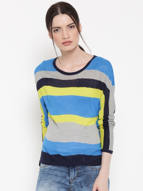 

United Colors of Benetton Women Multicoloured Striped Sweater, Multi