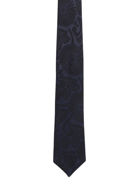 

Alvaro Castagnino Men Black & Navy Blue Printed Broad Tie