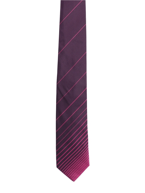 

Alvaro Castagnino Men Purple & Pink Striped Broad Tie