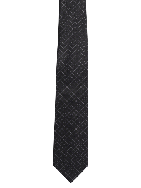 

Alvaro Castagnino Men Black & Grey Woven Design Broad Tie
