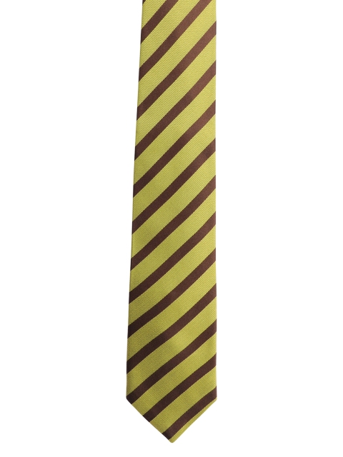 

Alvaro Castagnino Men Yellow & Brown Striped Broad Tie