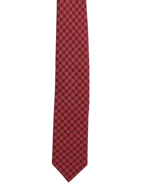 

Alvaro Castagnino Men Maroon & Turquoise Blue Printed Broad Tie