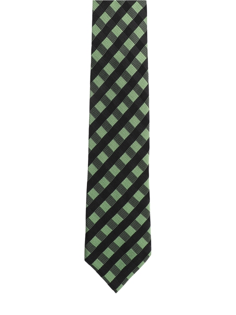 

Alvaro Castagnino Men Green & Black Woven Design Broad Tie