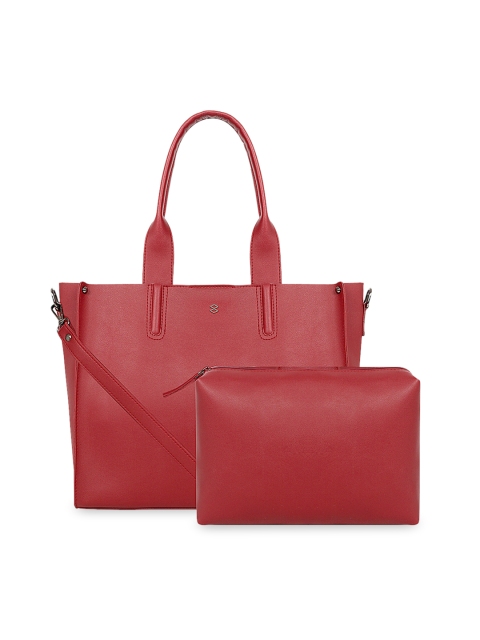 

HORRA Women Red PU Shopper Handheld Bag