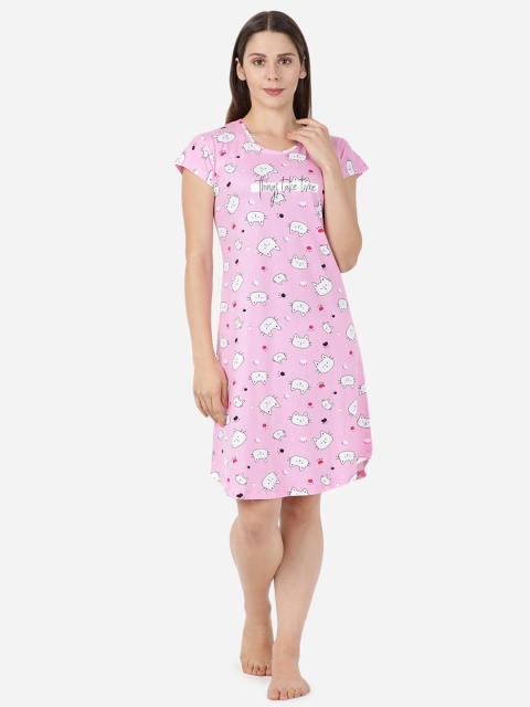 

GOLDSTROMS Women Pink Printed Sleep Shirt