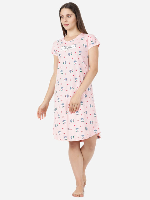 

GOLDSTROMS Women Pink Printed Sleep Shirt