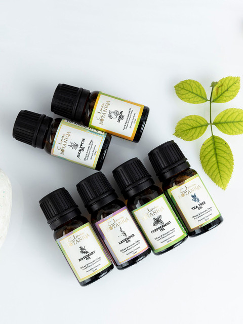 

Clovia BOTANIQA Set of 6 Relaxing & Energising Ayurvedic Essential Oil - 10 ml each, Transparent