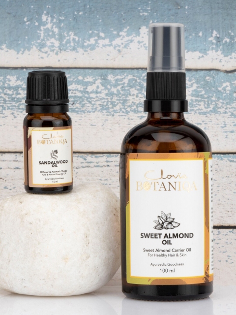 

Clovia BOTANIQA Set of 2 Ayuvedic Healing Oil -Sandalwood Essential Oil & Sweet Almont Oil, Transparent