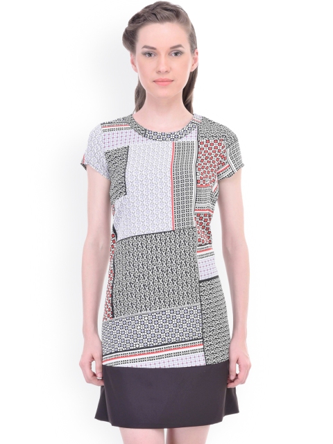 Oxolloxo Women Multicolour Printed A-line Dress available at myntra for Rs.399