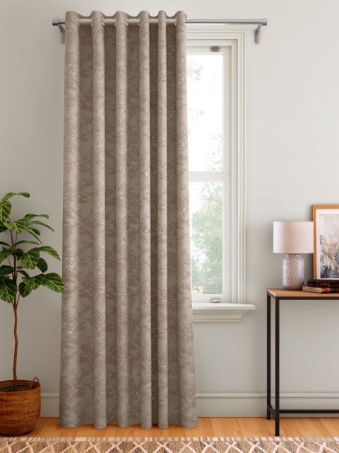 

Aura Grey Single Floral Door Curtain