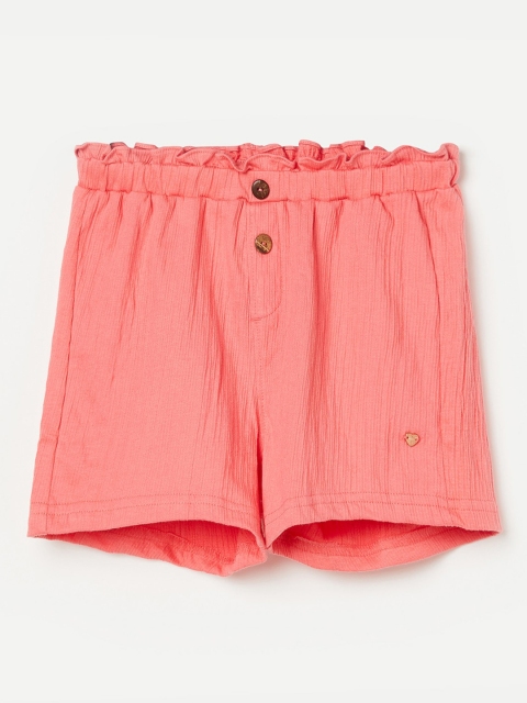 

Bossini Girls Peach-Coloured Regular Shorts