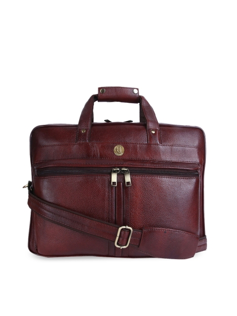 

HiLEDER Unisex Brown Leather Laptop Bag
