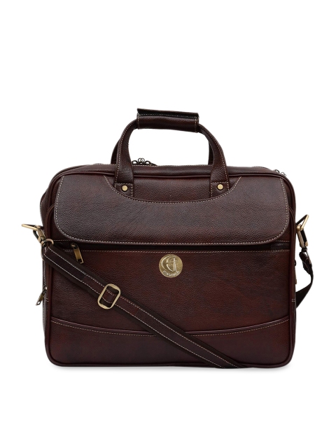 

HiLEDER Unisex Brown Leather Laptop Bag