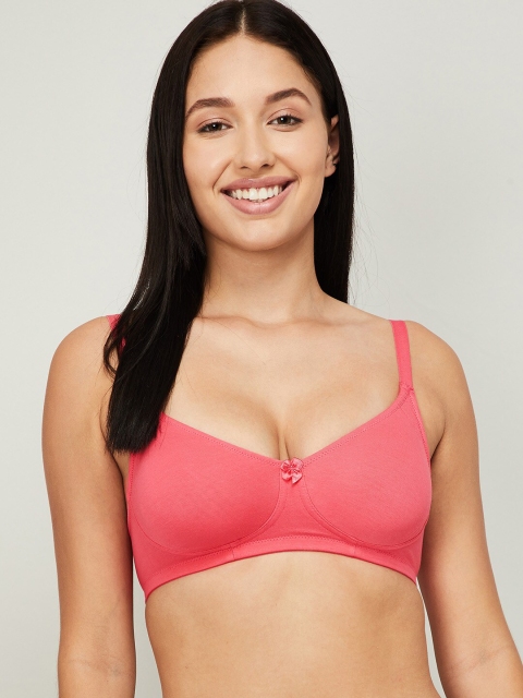 

Ginger by Lifestyle Coral Solid Cotton Beginners Bra