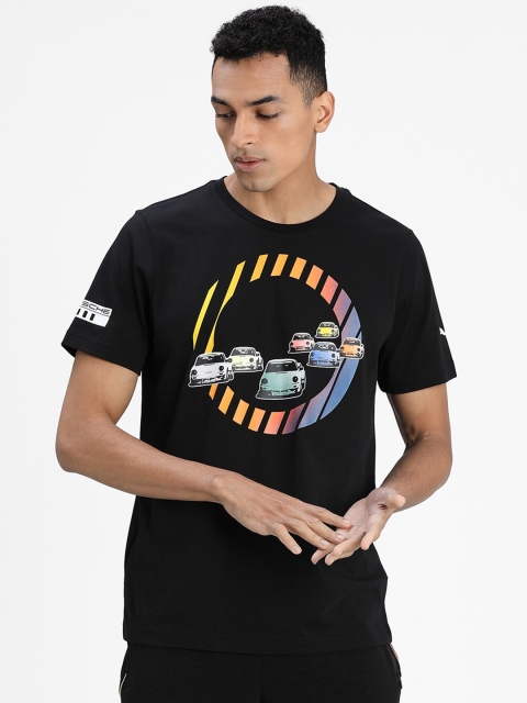 

Puma Men Black & Blue Pure Cotton Porsche Legacy Graphic T-shirt