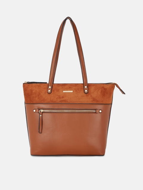 

Forever Glam by Pantaloons Women Tan Leather Structured Shoulder Bag