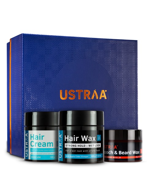 

Ustraa Hair Cream With Hair Wax & Mooch Wax 50g, Blue