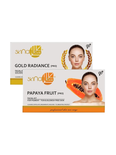 

Skinatura Set of 2 Gold Radiance+ Papaya Fruit (Blemish Free Skin) Facial Kit, White