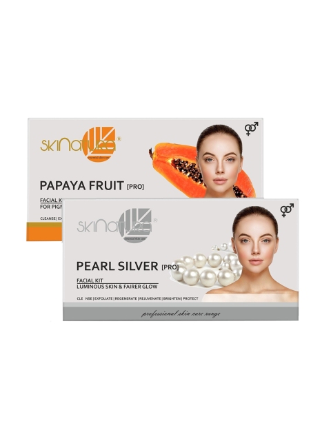 

Skinatura Set of 2 Papaya Fruit (Blemish Free Skin) + Pearl Silver Facial Kit, White