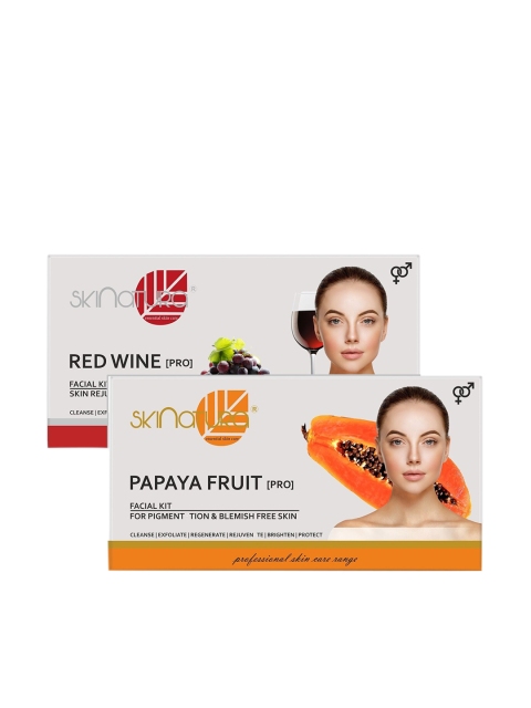 

Skinatura Set of 2 Red Wine (Skin Rejuvenator) + Papaya Facial Kit, White