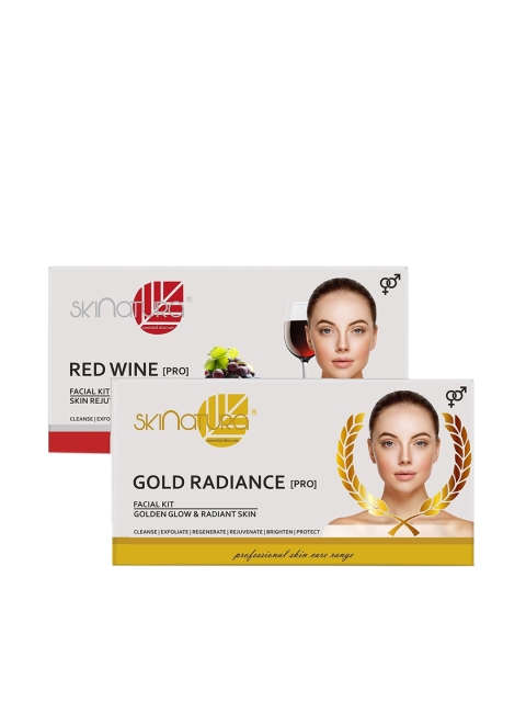 

Skinatura Set of 2 Red Wine + Gold Radiance Facial Kit, White