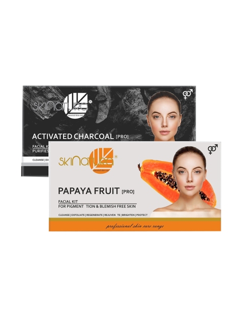 

Skinatura Set of 2 Activated Charcoal + Papaya Fruit Facial Kit, White
