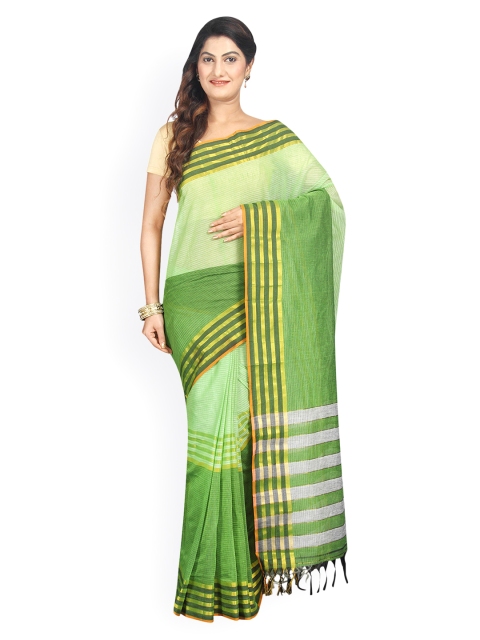 

Pavechas Green Mangalagiri Cotton Traditional Saree