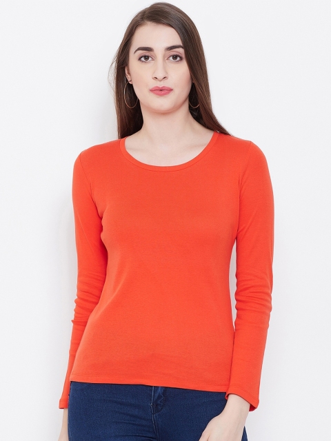 

Madame Orange Solid Regular Top